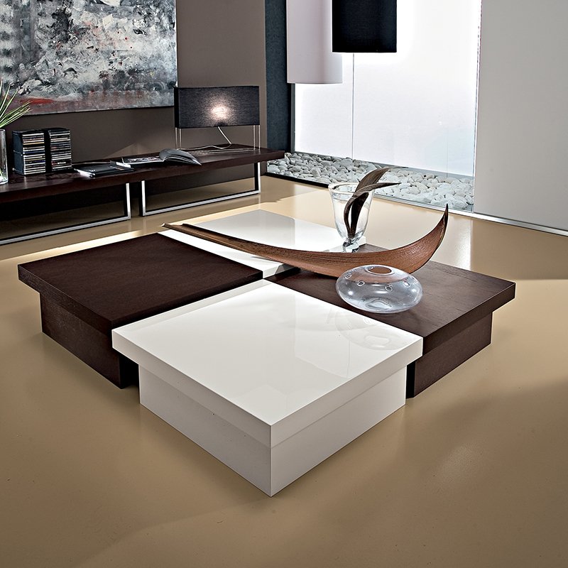Asia tavolino moderno da salotto contenitore quadrato for Tavolini da salotto allungabili